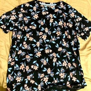 Denim and Flower T shirt. Floral design and super comfortable